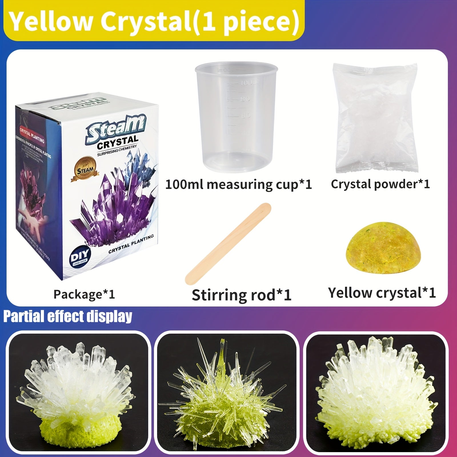 DIY Crystal Growth Science Education Toy