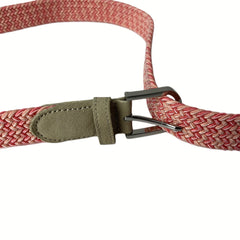 Elastic Braided Belt Pin Buckle Stretch Belt Canvas Waistband For Girls