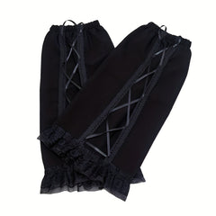 Lace Hollow Leg Warmers Gothic Knee High Socks