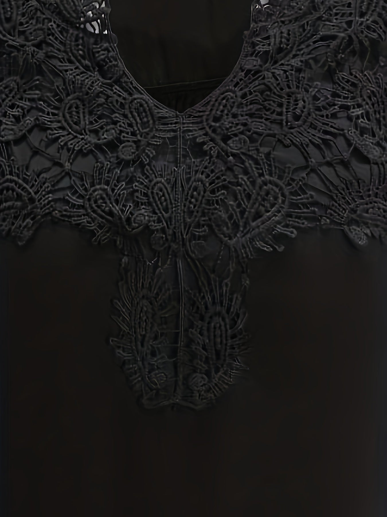  Casual Blouse Women's Plus Solid Contrast Lace Half Sleeve Top