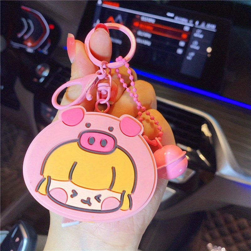 Cartoon Tape Measure Keychain Student Schoolbag Ornament Pendant