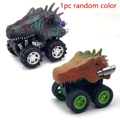 Dino Toy Pull Back Cars Mini Monster Truck Big Tires