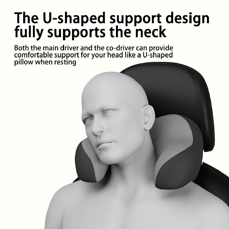 3D Memory Foam Neck Pillow for Car Seat and Truck, Lumbar Support Cushion