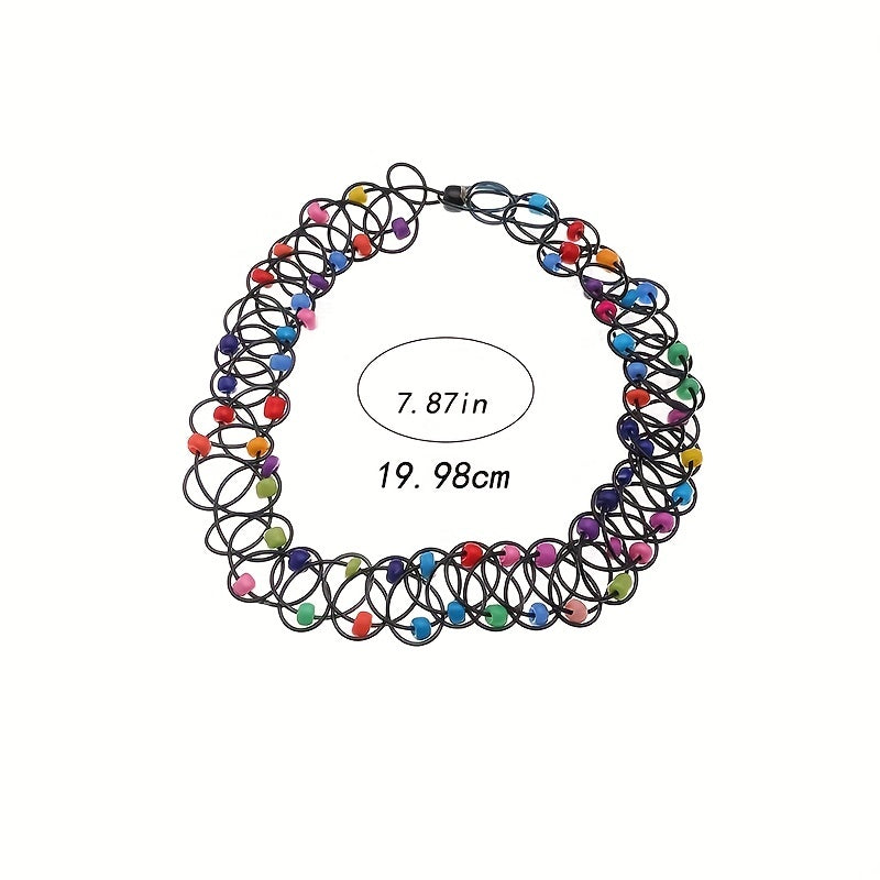 12pcs Sexy Stretch Collarbone Chain Neck Chain Tattoo Choker Necklace