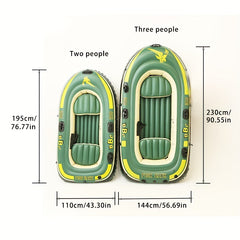 3-Person Inflatable Fishing Kayak with Hard Bottom