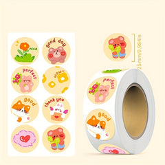 500 Small Flower Stickers Roll Window Glass Decoration Sealing Stickers