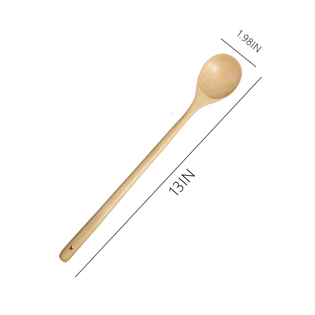 1pc Lengthened Wooden Stirring Spoon Random