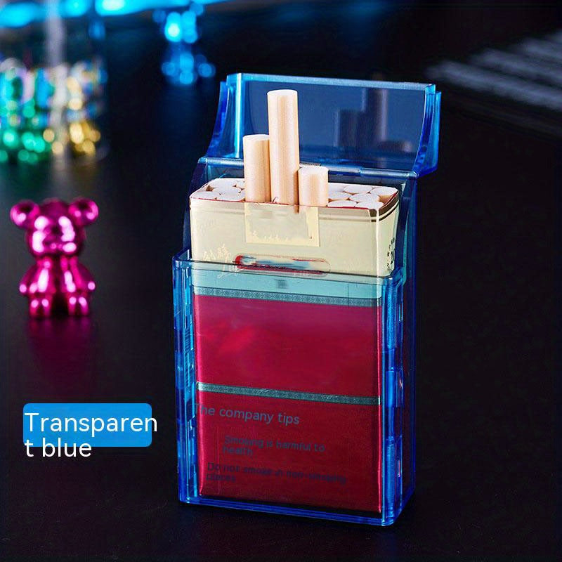 Men's 20 Pack Transparent Cigarette Box Automatic Cover Business Gift