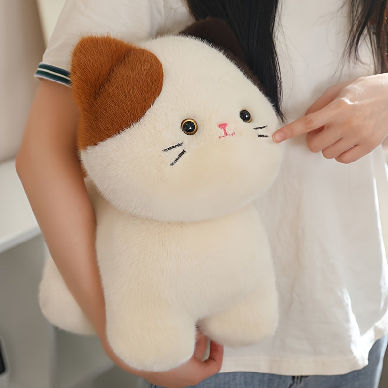 Fat Calico Cat Plush Toy 7.87in Stuffed Sofa Ornament