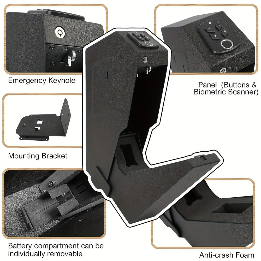 Biometric Drop Down Safe for Quick Access to Valuables