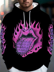 Men's Tongue Pattern 3D Print Hoodie Outdoor Sports Clothing