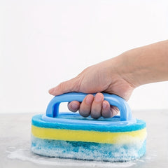 Sponge Cleaning Brush with Handle Thickening Bathroom Tile Cleaning Sponge