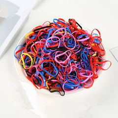 500pcs Colorful Mini Hair Bands Girls Ponytail Hair Accessories
