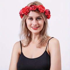 Adjustable Flower Headband for Wedding Women Travel