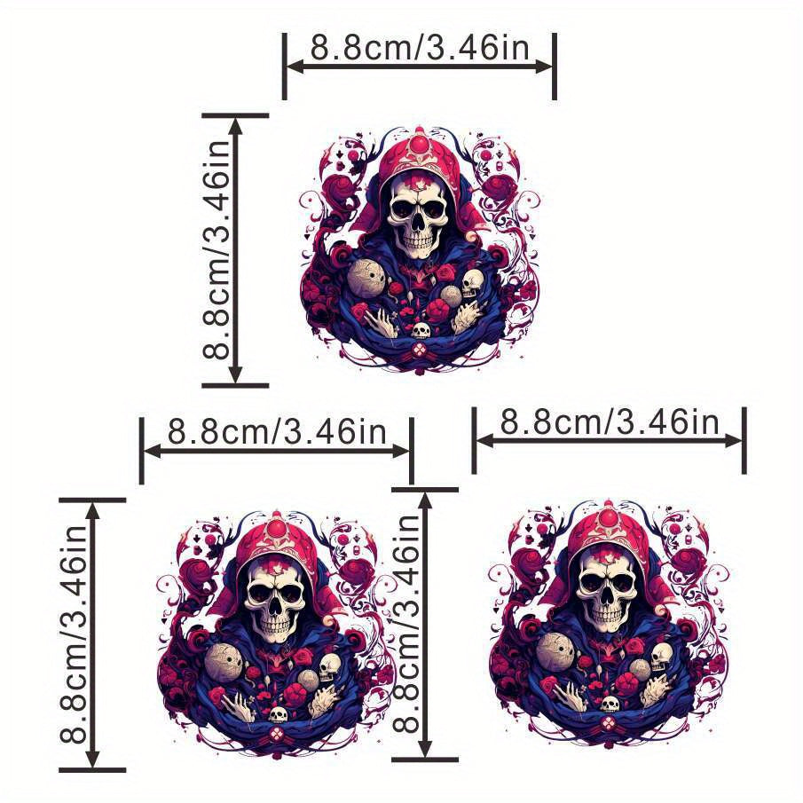 Skull Magician Sticker Musical Instruments Hoodie Decoration