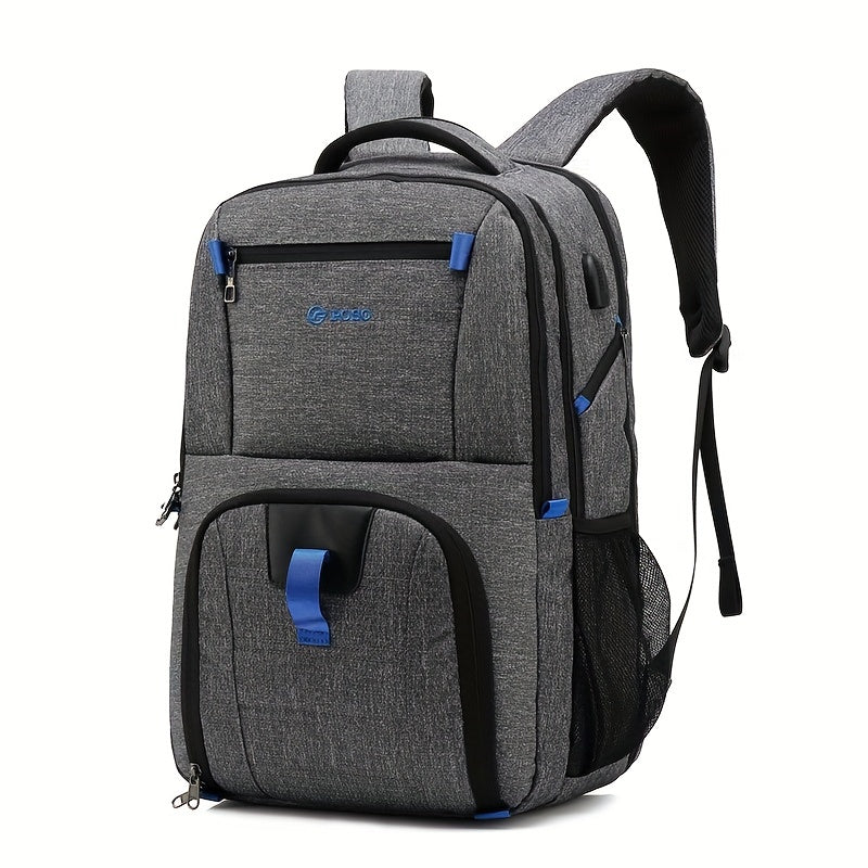 Men's Large Capacity Backpack with USB Charging Port