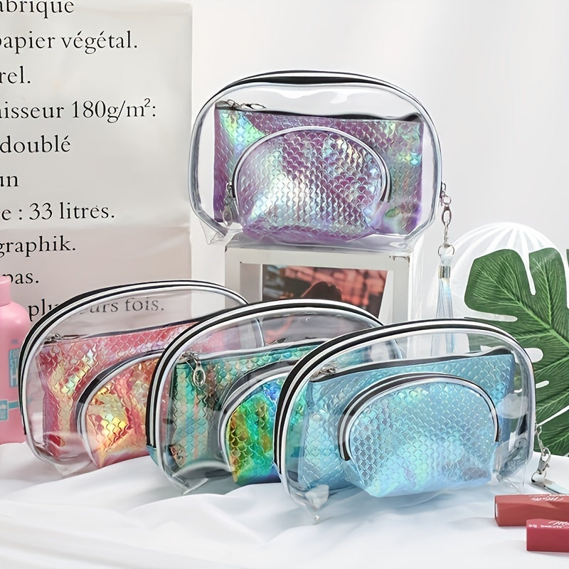 Women's Travel Cosmetic Bag Zipper Handbag Storage Pouch for Business Trip