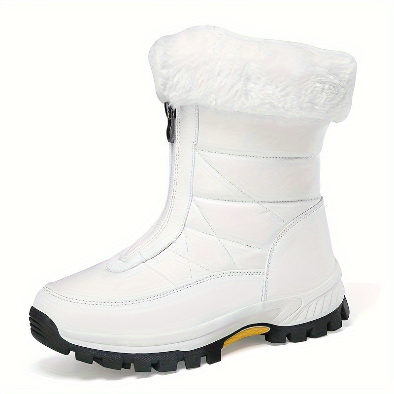 Women's Warm Snow Boots - Non-slip Medium Tube Winter Boots