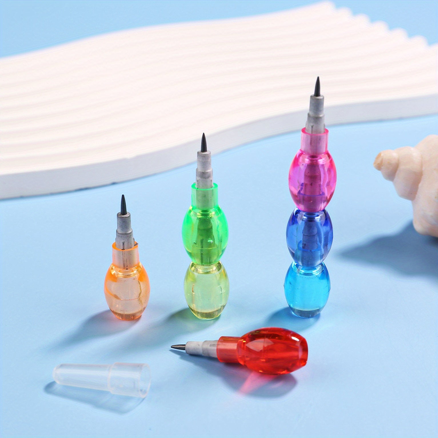 10pcs Sugar Gourd Stackable Pencils Back to School Supplies