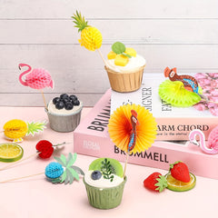 40pcs Tropical Themed Bamboo Cocktail Picks for Party