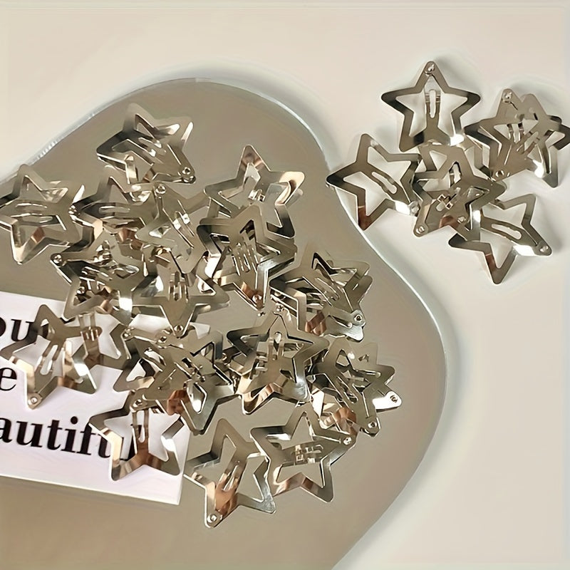 5pcs Star Hairpin Metallic Sweet & Hair Clip Headwear