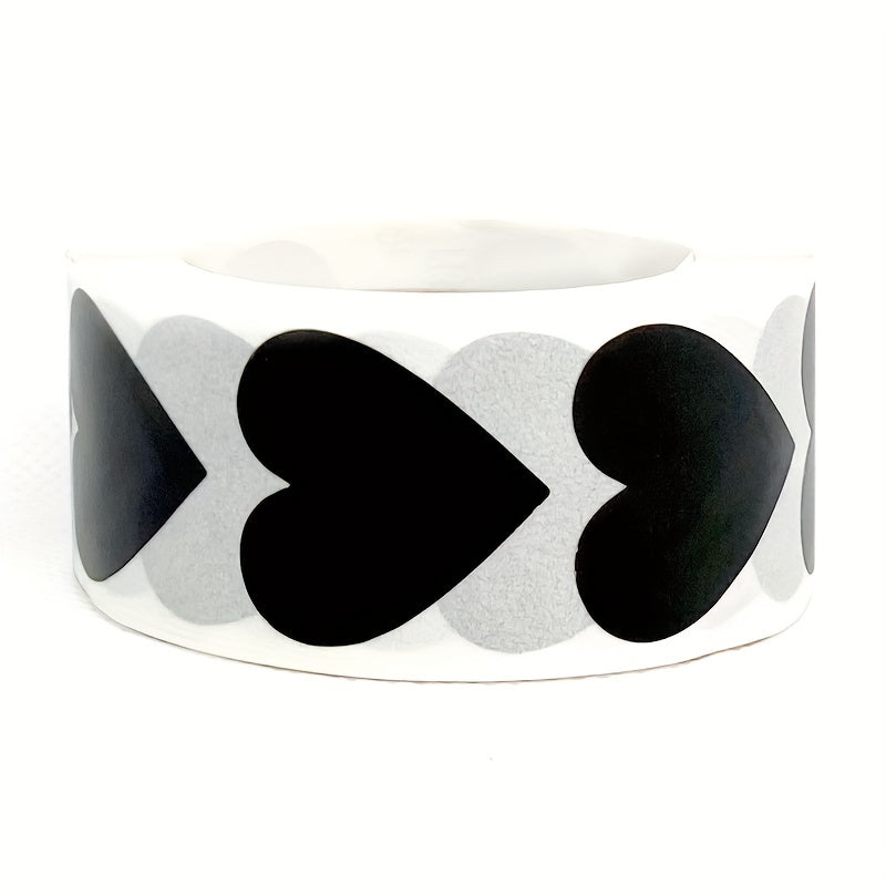 500 Blank Love Stickers Heart Shaped Self-Adhesive Labels