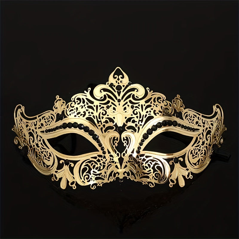 Half Face Rhinestone Mask Halloween Party Accessory