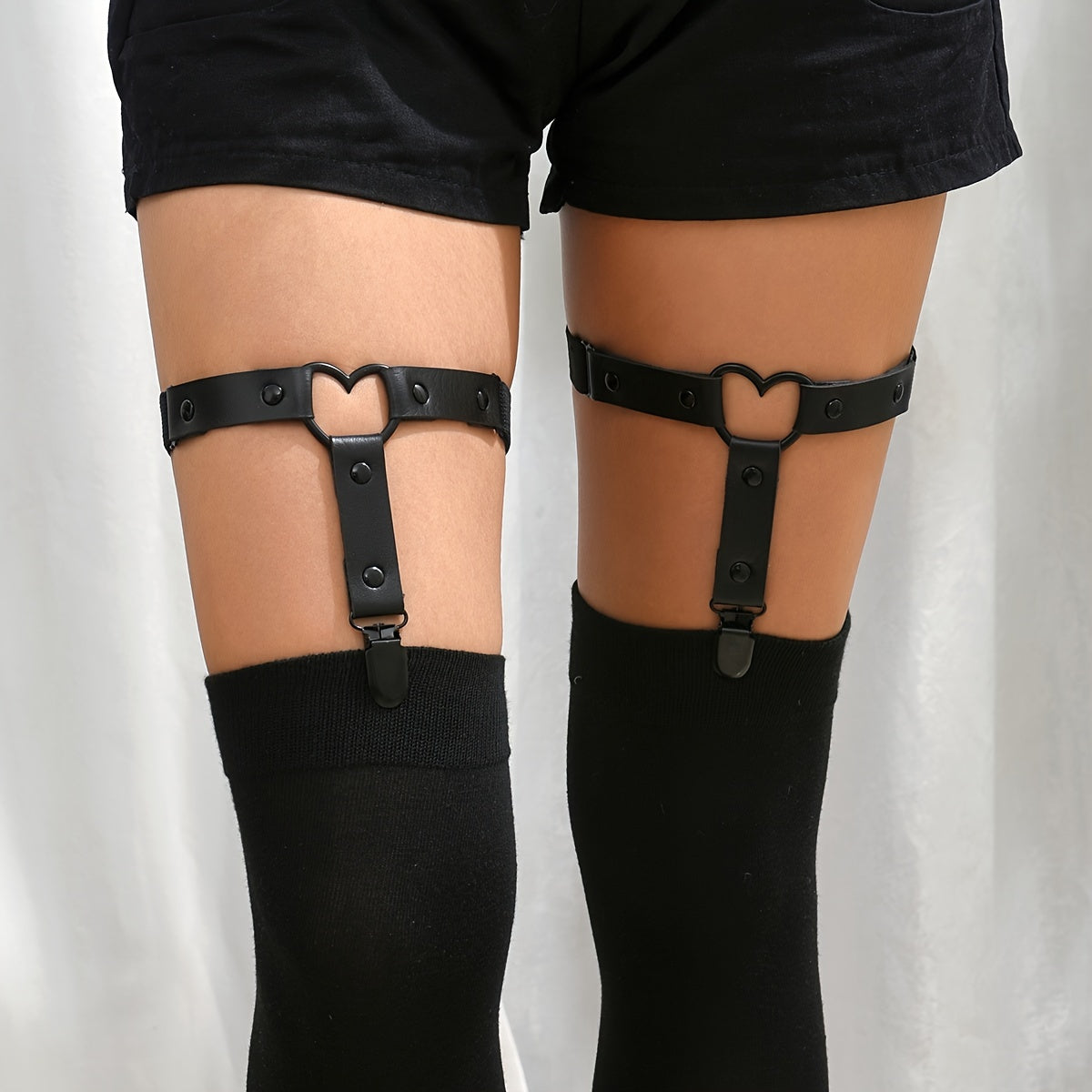 Adjustable Heart Leg Garter Elastic Gothic Thigh Garter