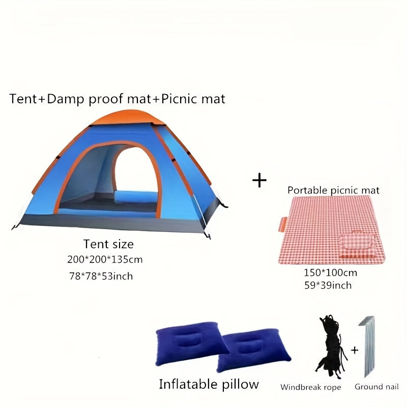 Thickened Rain Proof Outdoor Camping Tent Coldproof Portable Tent