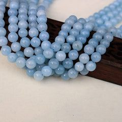 6mm 10mm Aquamarines Natural Stone Loose Beads