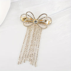 Rhinestone Barrette Glitter Tassel Hair Clip