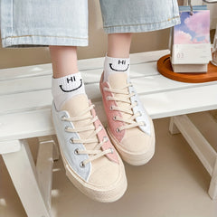 Letter Print Sports Short Socks Women's Stockings
