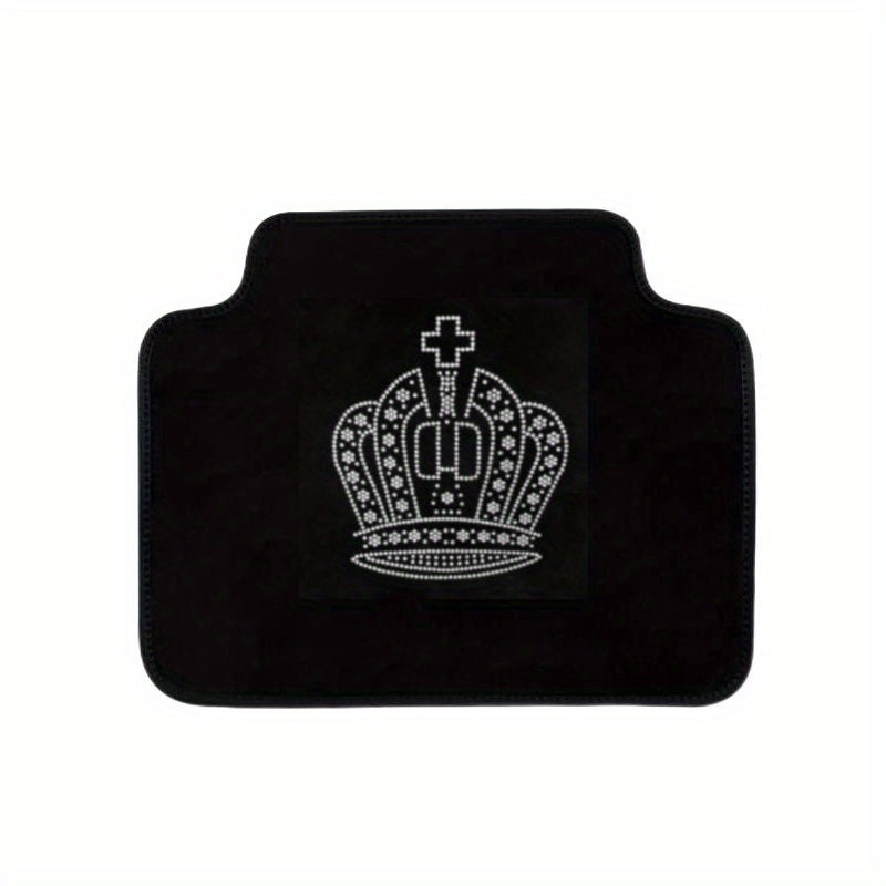 Crystal Inlaid Diamond Crown Car Foot Pad Car Throw Blanket