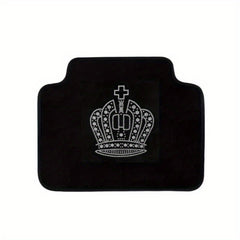 Crystal Inlaid Diamond Crown Car Foot Pad Car Throw Blanket