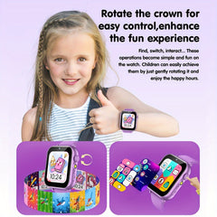 Kids Puzzle Game Watch 1.69" Screen Camera Video Music Learning Card Storybook