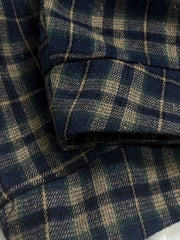  Plaid Print High Rise Wide Leg Trousers
