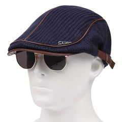 Knitted Newsboy Caps For Men Beret Hat Cabbie Golf Cap