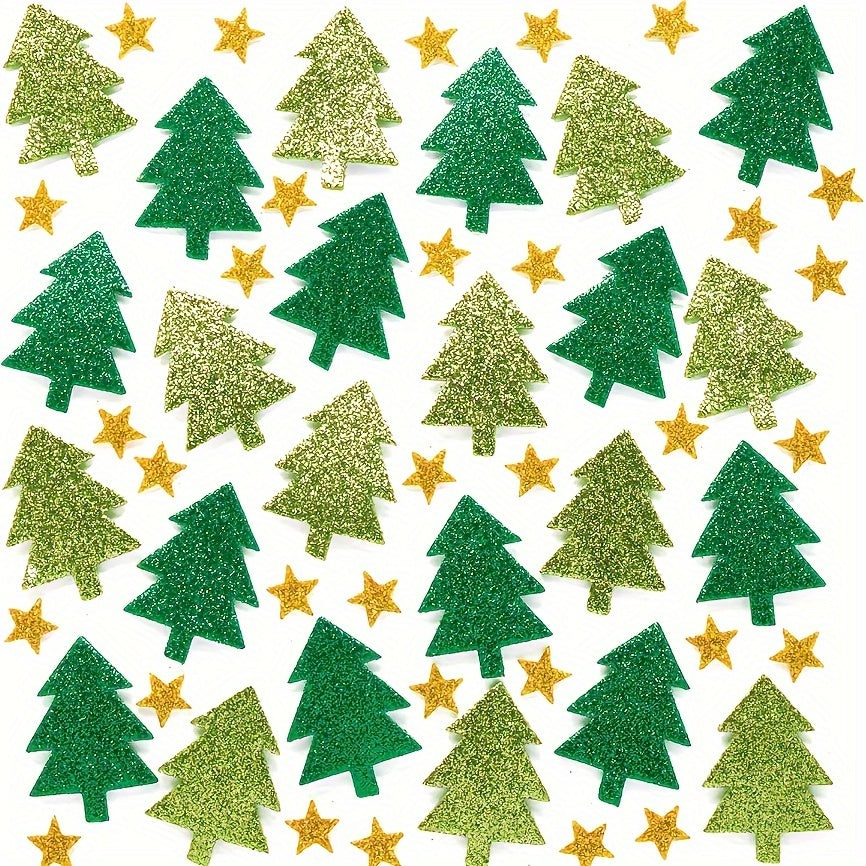 100pcs Christmas Tree Star DIY Foam Stickers Self adhesive Kids Party
