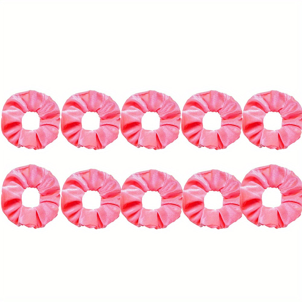 10pcs Large Velvet Hair Scrunchie Ponytail Hair Tie