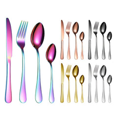 4pcs Stainless Steel Hotel Cutlery Set Dinnerware Set