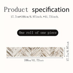 Wood Grain V Shaped Stair Stickers Moisture-proof - Self-adhesive