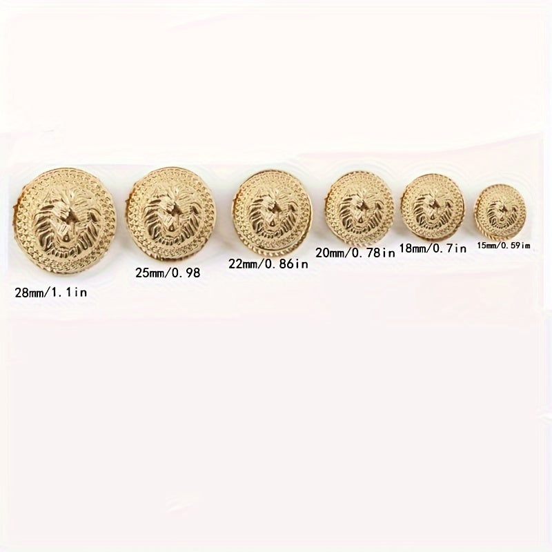 Metal Lion Sewing Buttons for Shirt Coat Suit Ideal Gift Choice