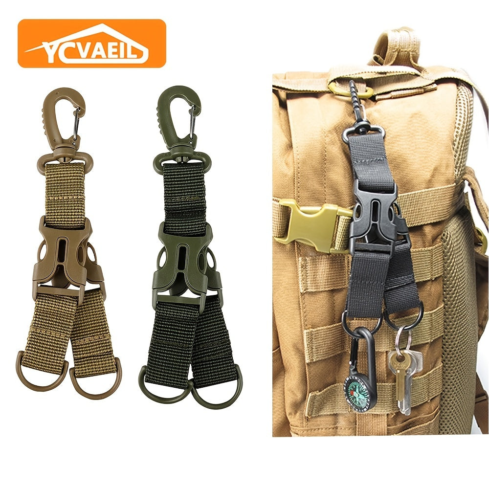Keychain for Outdoor Camping Hiking with Nylon Webbing & Buckle
