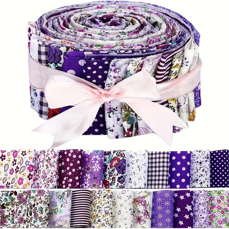 40pcs Cotton Quilting Fabric Strips Jelly Roll for Patchwork Craft