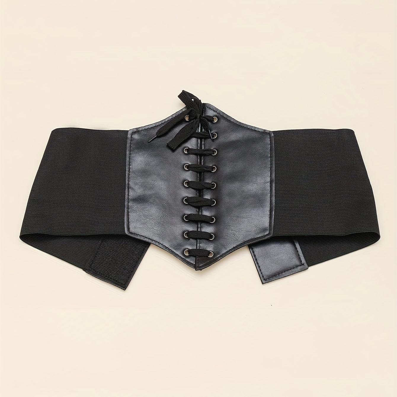 Vintage Lace Up Elastic Girdle Wide Waistband Classic Dress Coat Girdle