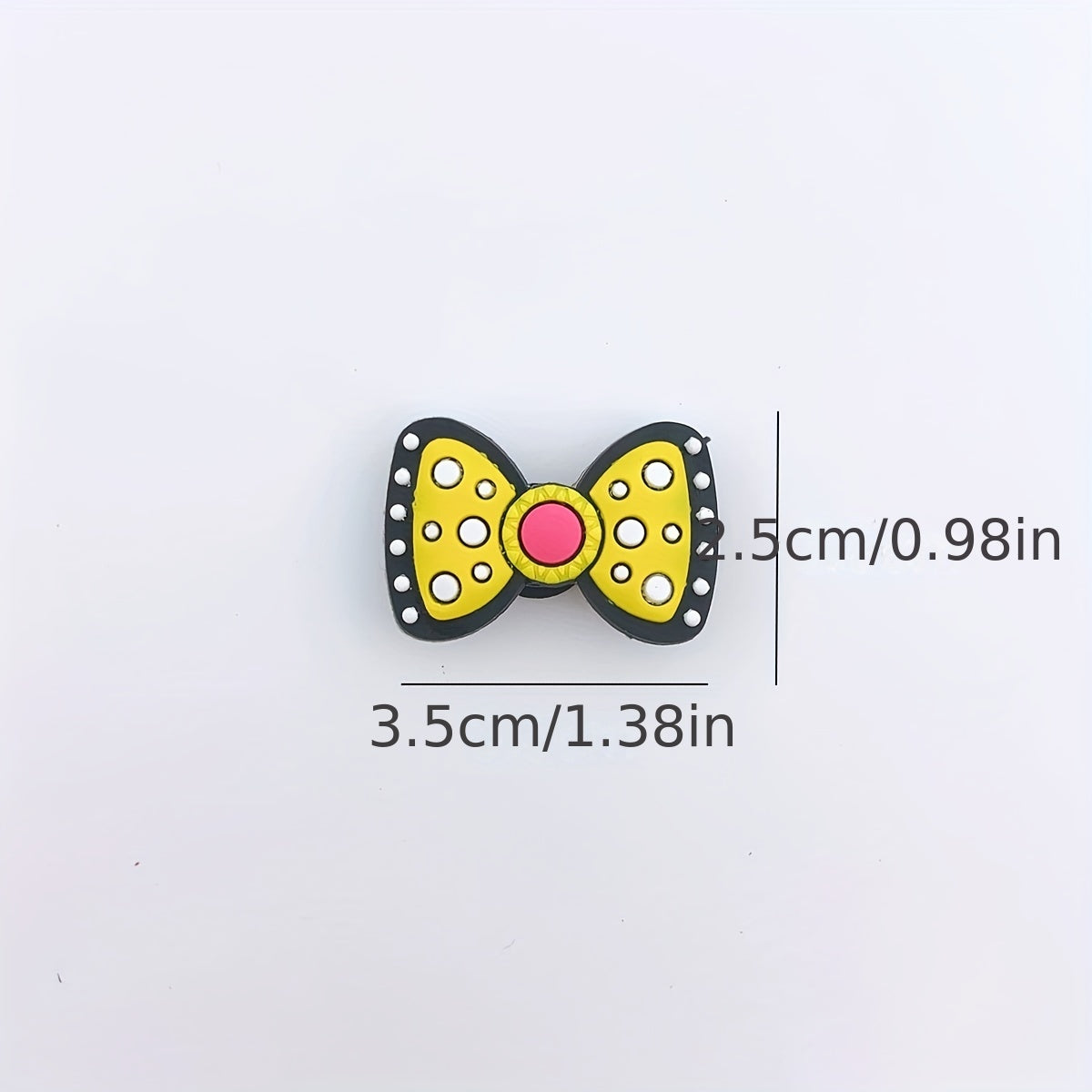 12pcs Bowknot Shape Shoe Charm PVC Rubber Shoe Buckle Clogs DIY Accessories
