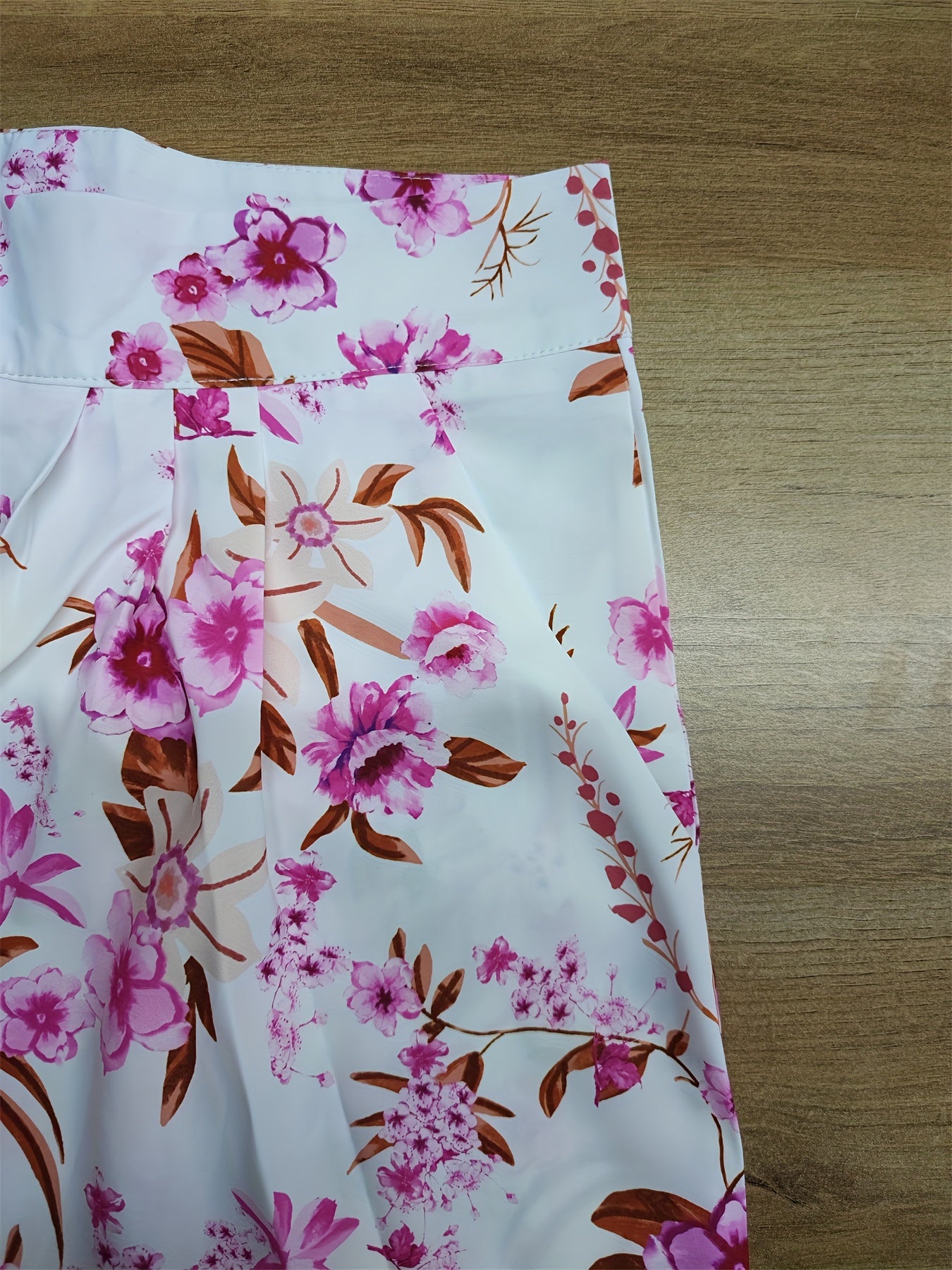  Boho Pants Women's Plus Floral Wide Leg Pants