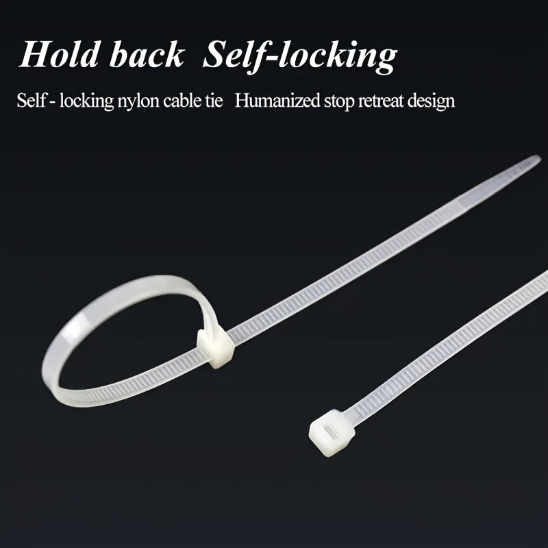 100pcs Nylon Cable Ties Cold Resistant Industrial Binding Belts