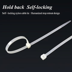 100pcs Nylon Cable Ties Cold Resistant Industrial Binding Belts