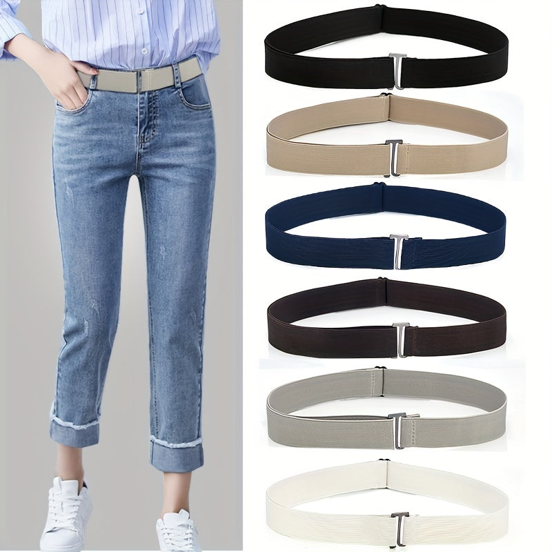 Adjustable Elastic No Show Belt for Jeans Pants Unisex